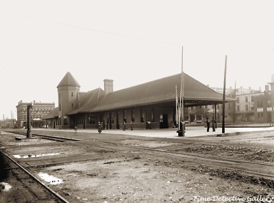Chicago & Alton Railroad Station, Springfield, Illinois - Historic Photo Print