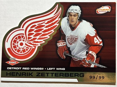 2002-03 2003 Pacific Atomic Henrik Zetterberg #107 RC Gold Rookie 99/99 Ebay 1/1