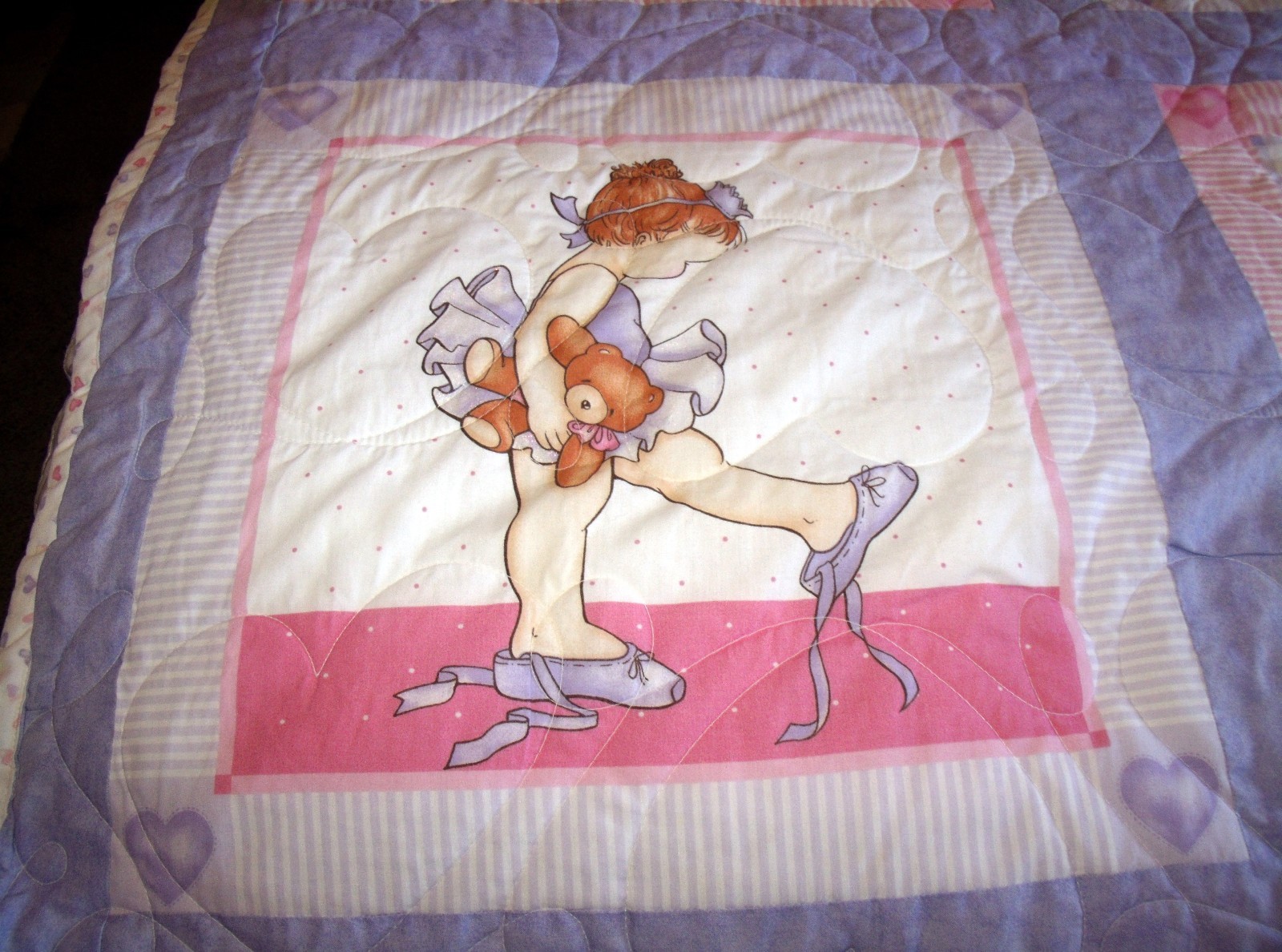 toddler/twin lightweight comforter ballerina's homemade 80