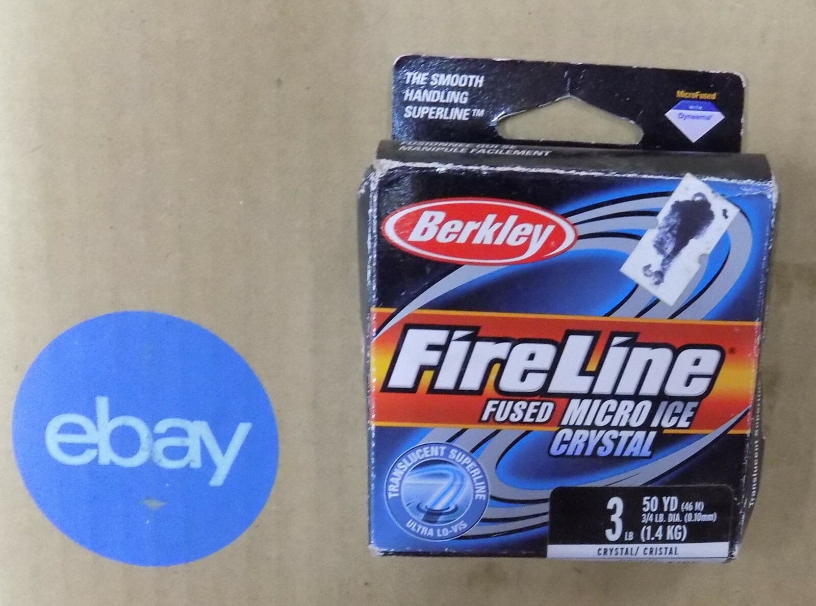 3 Pkgs 1OF Trilene Micro Ice 4# 1OF Fire Line Micro Ice 3# 1OF Cajun Ice 2# NIP