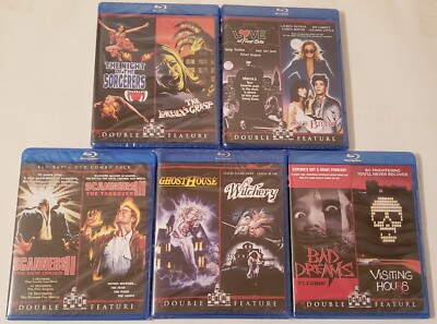 NEW ~ Ghosthouse Scanners Bad Dreams Once Bitten Blu-ray SCREAM DOUBLE Lot of 5