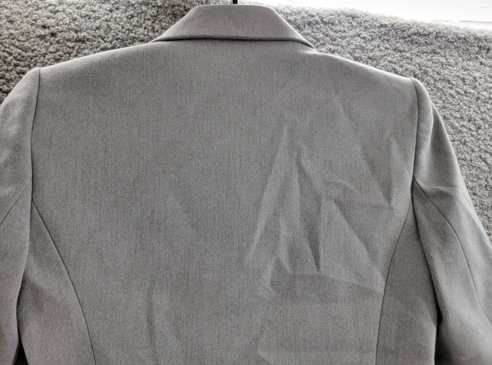 Calvin Klein Petite Cropped Open-Front Blazer Womens 2P Gray Heather Long Sleeve - Picture 13 of 16