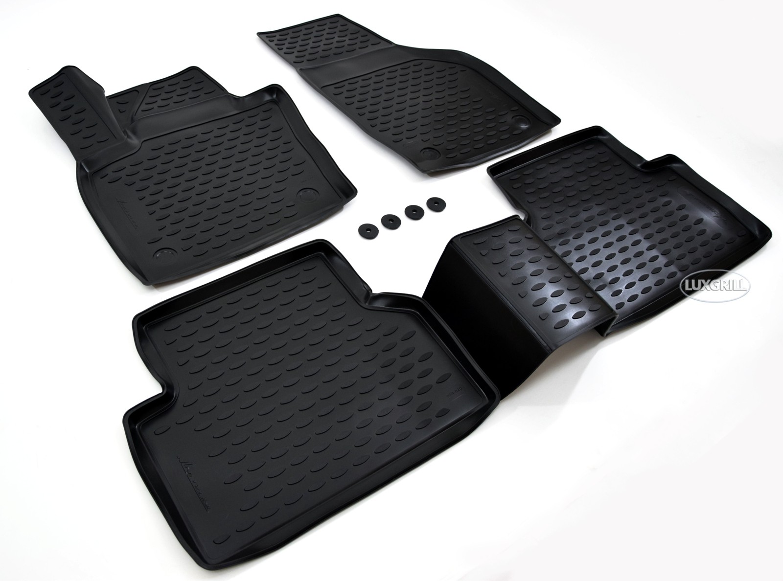 Tappetini Auto In Gomma Per Audi Q3 II SUV (2018-) - 4 Pezzi, Nero, Antiscivolo