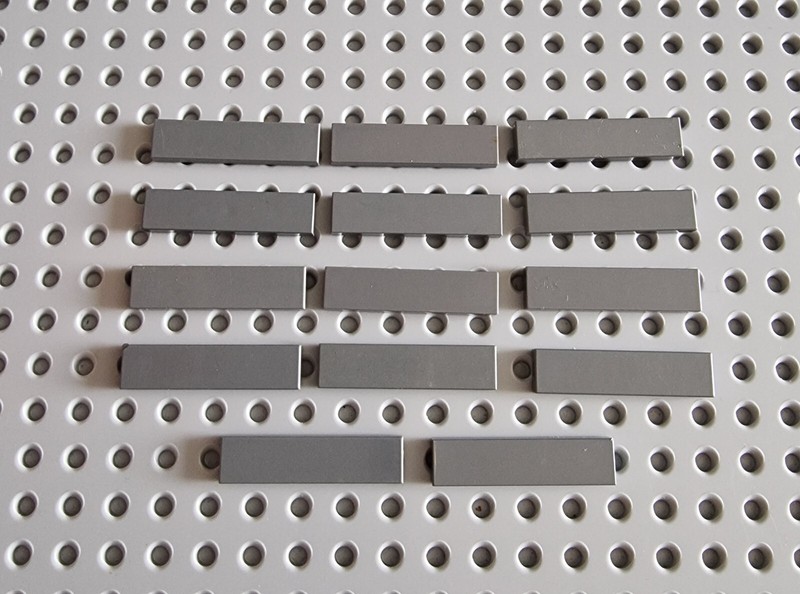Lego Fliese Kachel Platte 1x4 Glatt 14 Stk Neu Dunkelgrau Tile Brick 2431 A037