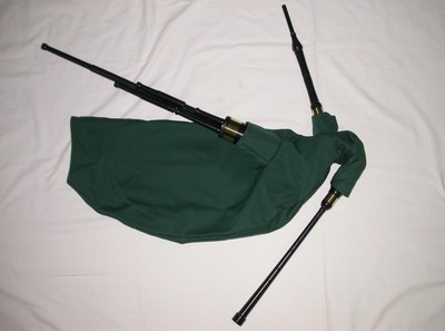 Walsh Bagpipes Mouthblown Smallpipes Key of A Green Cover with Case