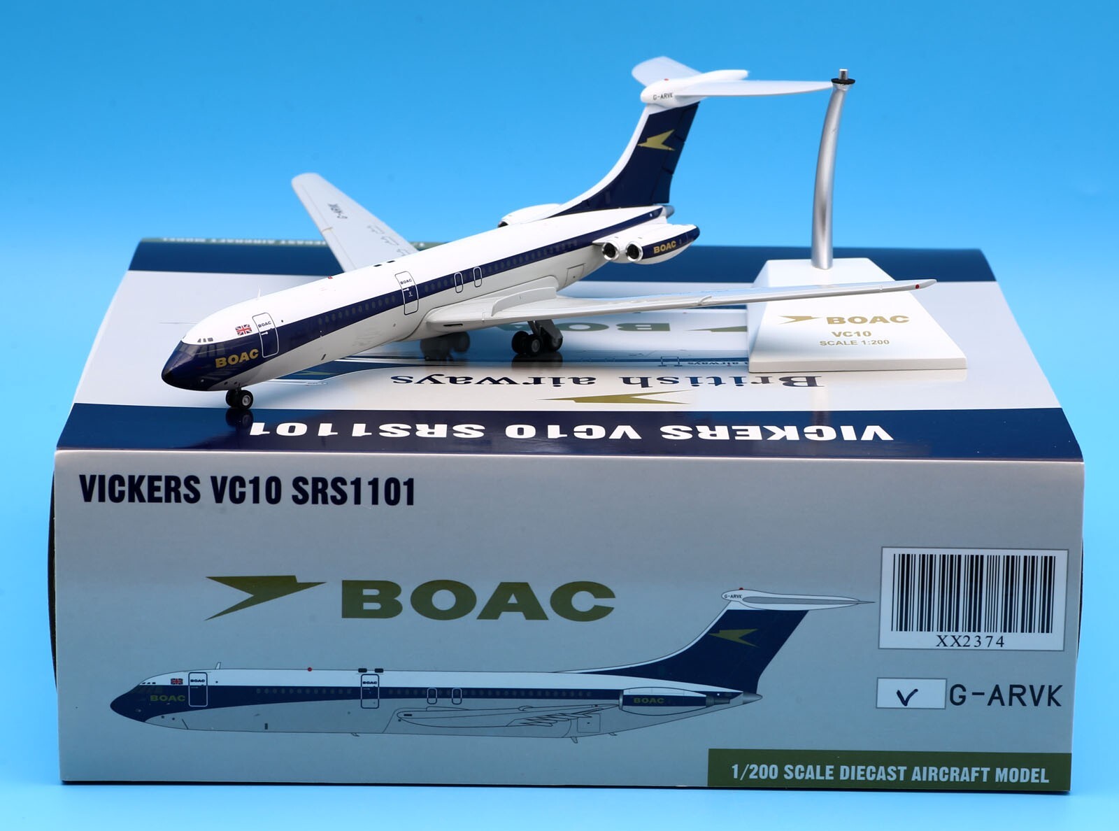 JC Wings 1:200 BOAC Vickers VC-10 Srs1101 Diecast Aircraft