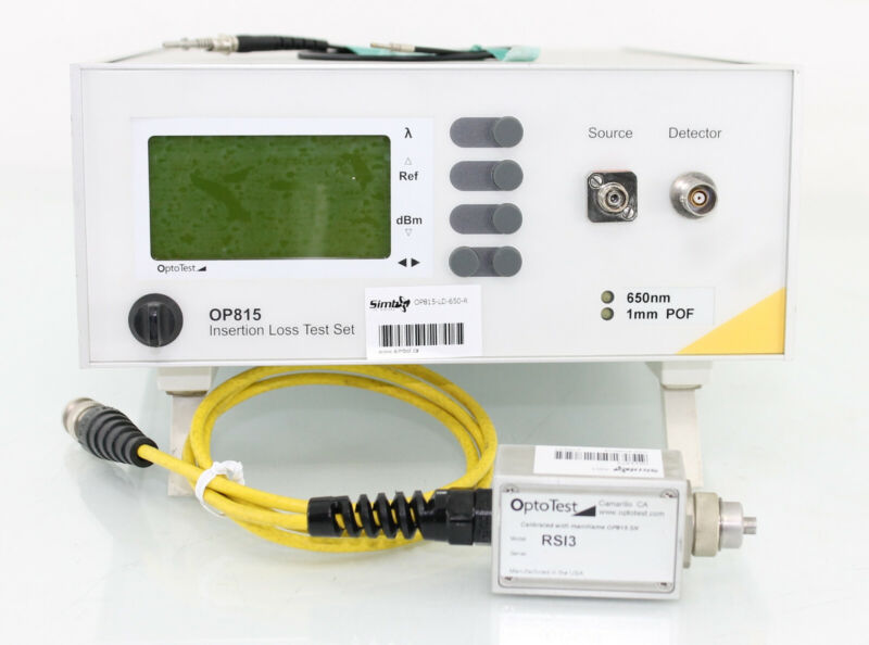 Optotest Op815 Insertion Loss Test Set With Oprh-rsi3 Optical Head
