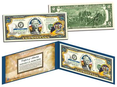 MARYLAND $2 Statehood MD State Two-Dollar US Bill *Genuine Legal Tender* w/Folio