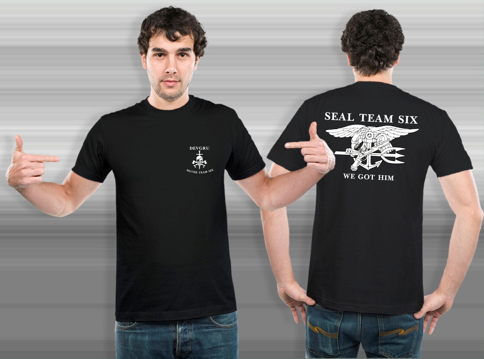 NEW Navy Seal Team 6 Six Devgru Silver Team Black Navy White