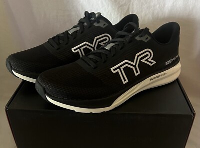 TYR Men's Tempo Runner Athletic Running Shoes, Black/White Men s Size 10 SR16010
