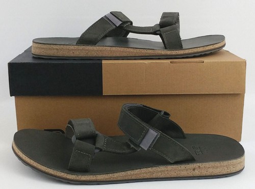 Teva Universal Slide Sandals Mens 14  EU 48,5 Shoes Gray Leather Hiking New