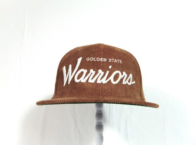 New Era Golden State Warriors Corduroy Khaki 9FIFTY Snapback Hat Sz OSFM RARE