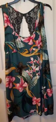 Secret Treasures Women Chemise Nightgown Sleepwear TropicalFloral 2X(18W-20W)NEW