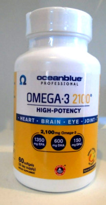 Ocean Blue High Potency OMEGA-3 2100 Fish Oil  60  Softgels