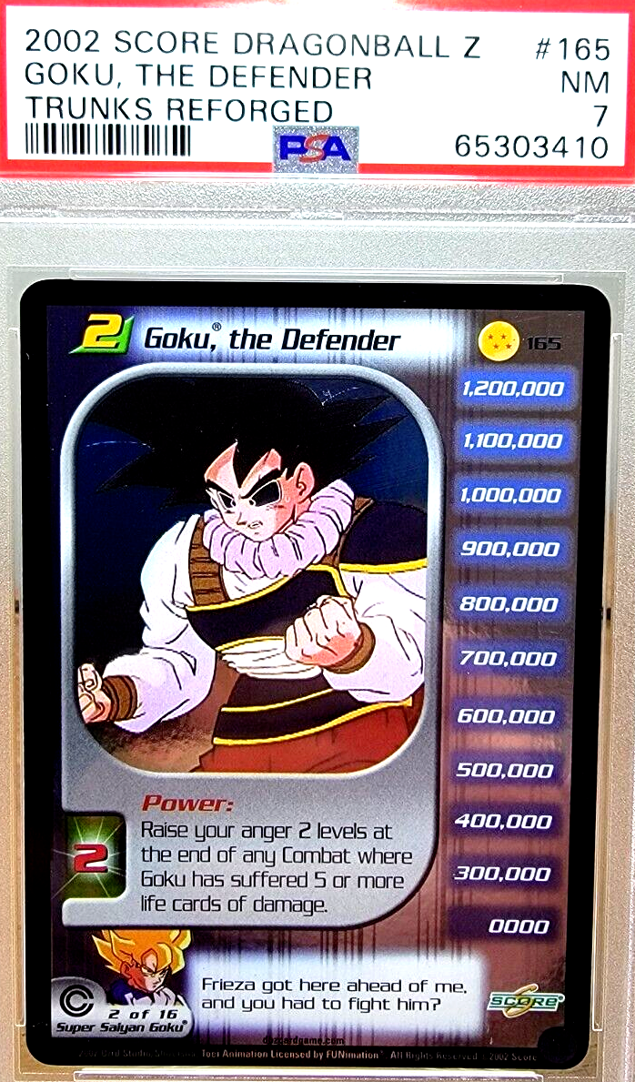 2007年製 ドラゴンボールカード SON GOKU #092 PSA9 NM PSA LIMITED & FOIL Goku, the Defender 165 Dragon Ball Z