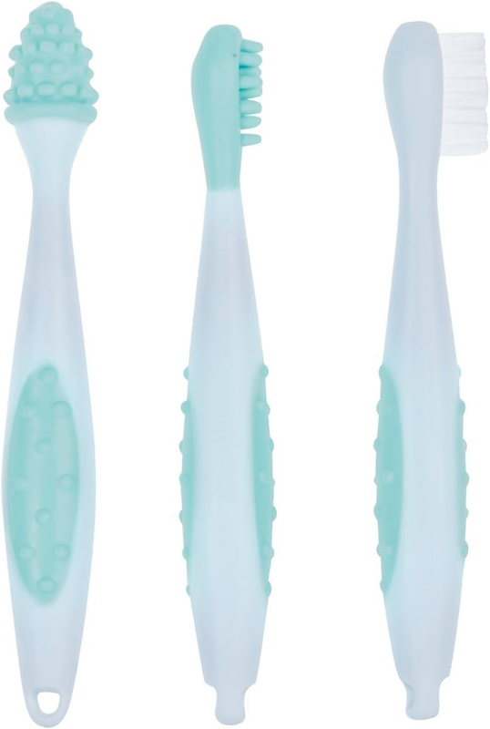 Bebeconfort Baby Toothbrush Set Gum Massager Oral Care Case 3 Stage Brushes