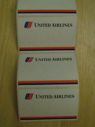 United Airlines Vintage Address Labels - 1980