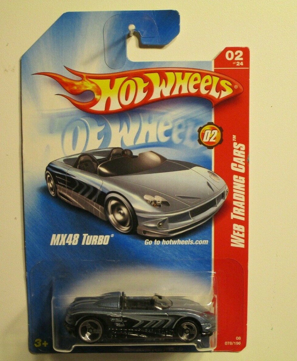 【真人出品】　p5 e8 a8 HOT WHEELS MX48 TURBO WEB TRADING CARS 887961703825| eBay