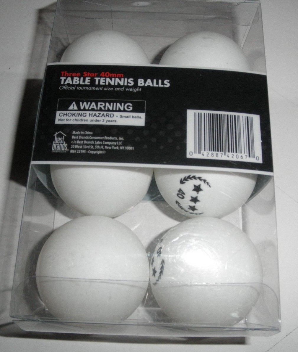 2 pkgs -12 balls 3-Star 40mm Ping Pong Balls Table Tennis Official Size & Weight