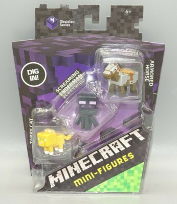 Minecraft Mini-Figures Obsidian Series Tabby Cat Screaming Enderman ArmoredHorse