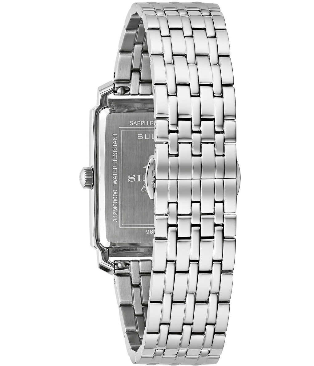 Pre-owned Bulova Frank Sinatra Black Dial Sapphire Crystal Men's Watch 96b399
