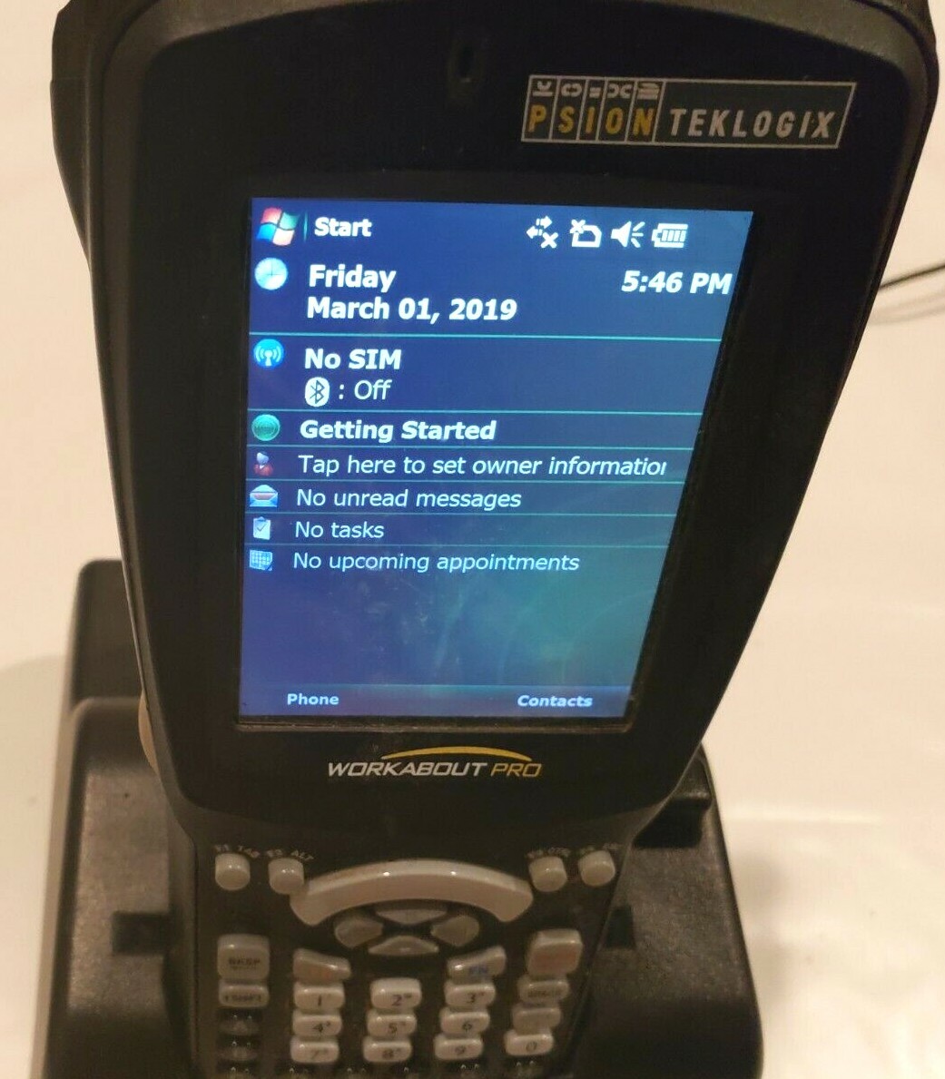 PSION Teklogix Workabout Pro Mobile Barcode Scanner-Cradle-Cables-2 Batteries-C1