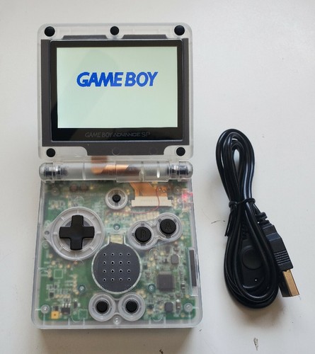 Nintendo Game Boy Advance GBA SP Clear white System AGS 101