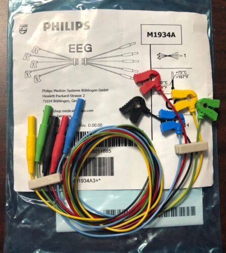 New Philips Reusable EEG Miniclip Leadset Lead Set Part# M1934A