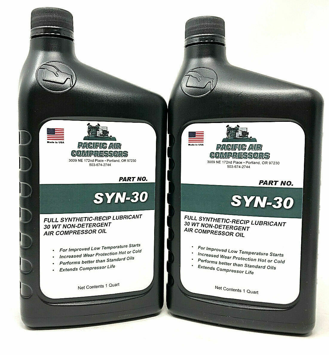 Champion Air Compressor Oil Lubricant Synthetic Oil Two Quarts R15, R30