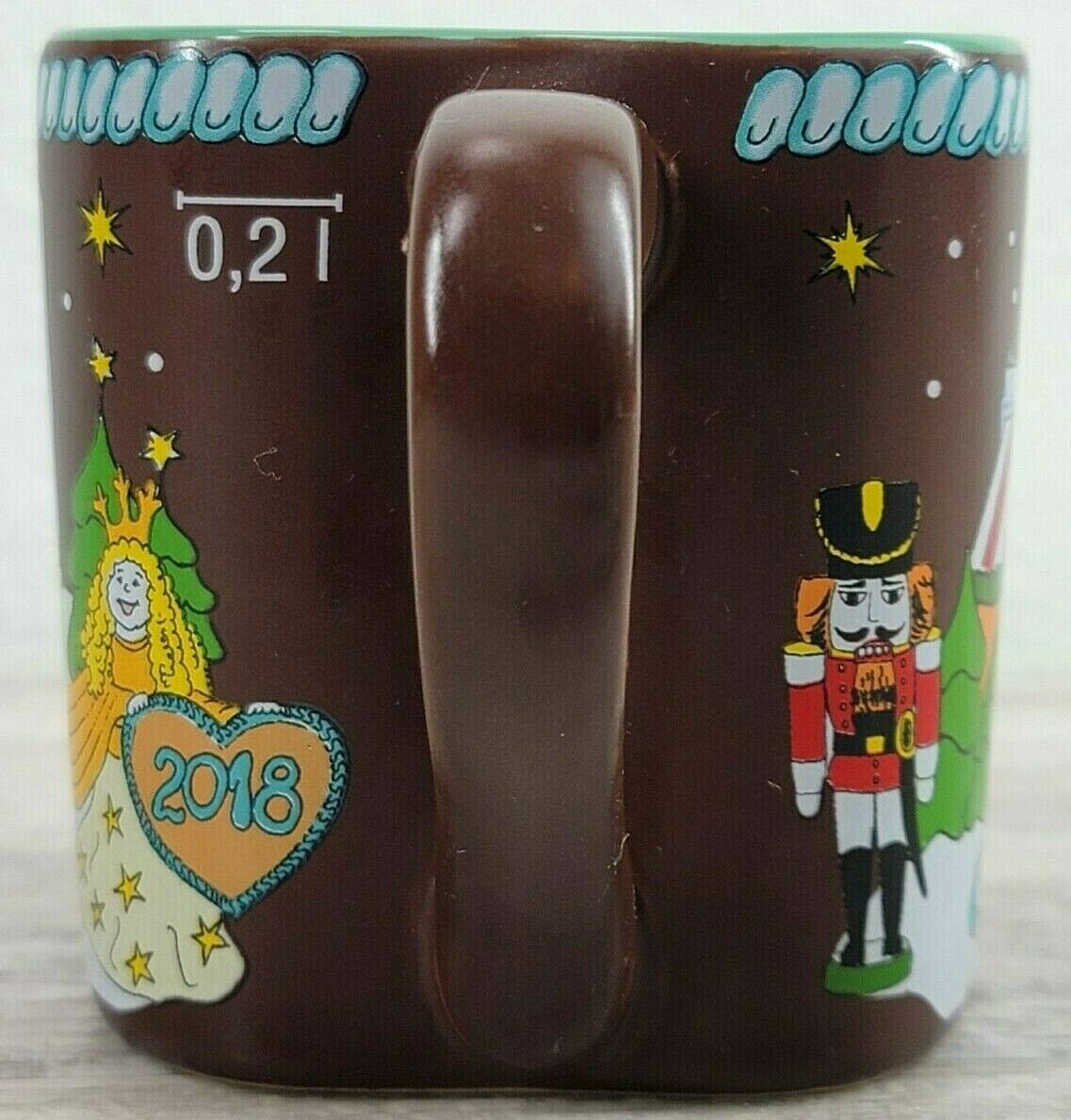Christkindlmarket 2018 Chicago Collectible Mug Green Heart Shaped Ich Liebe Mint