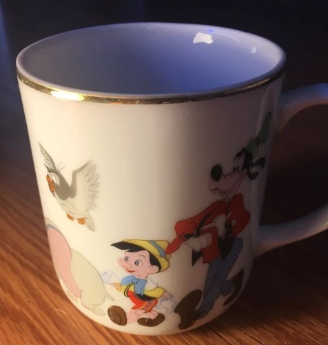 VTG Mickey Mouse & The Gang Coffee Mug Made In Japan 1970s Disney EUC