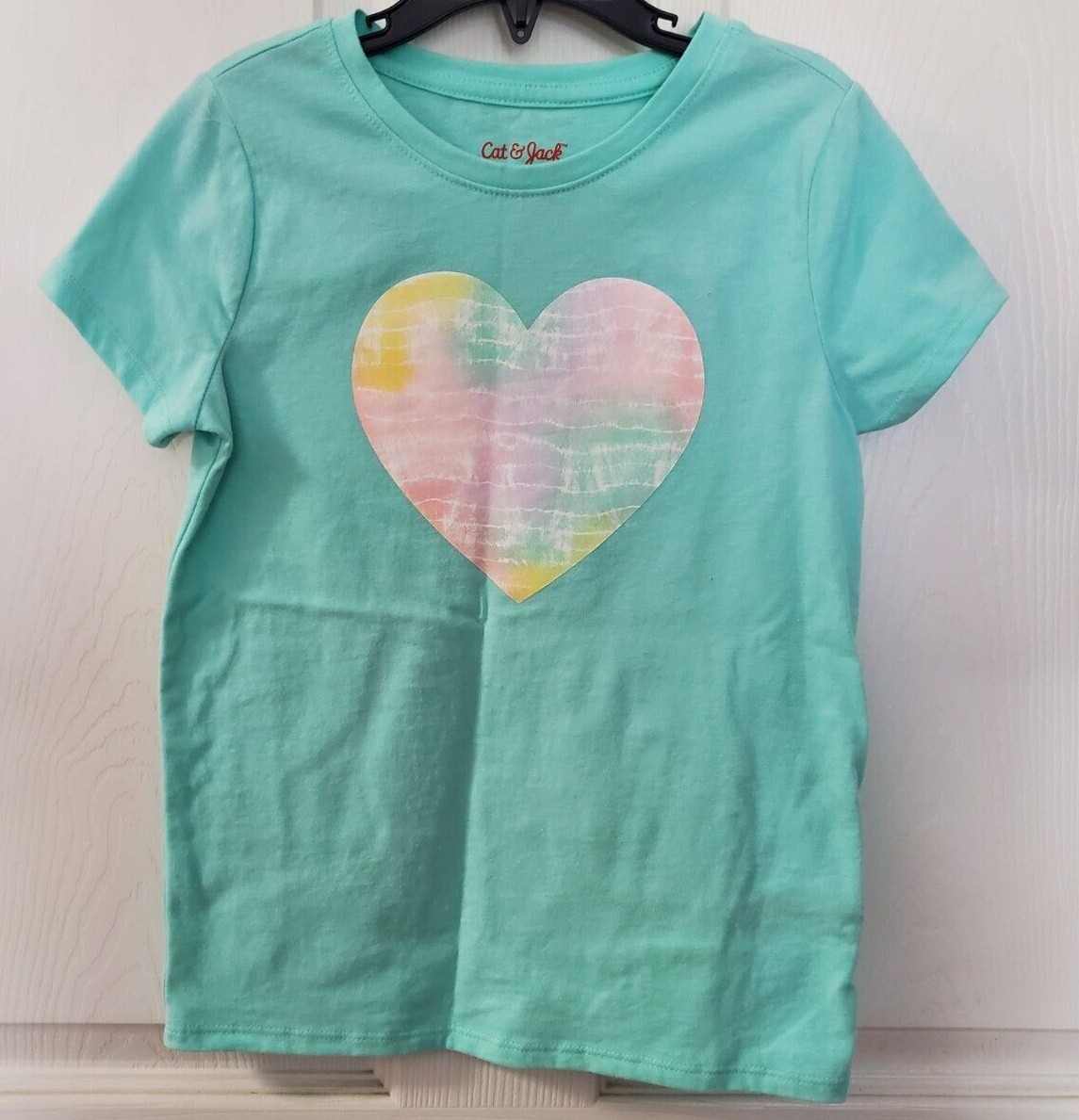 Girls Cat & Jack top shirt size s6/6x heart multi colors