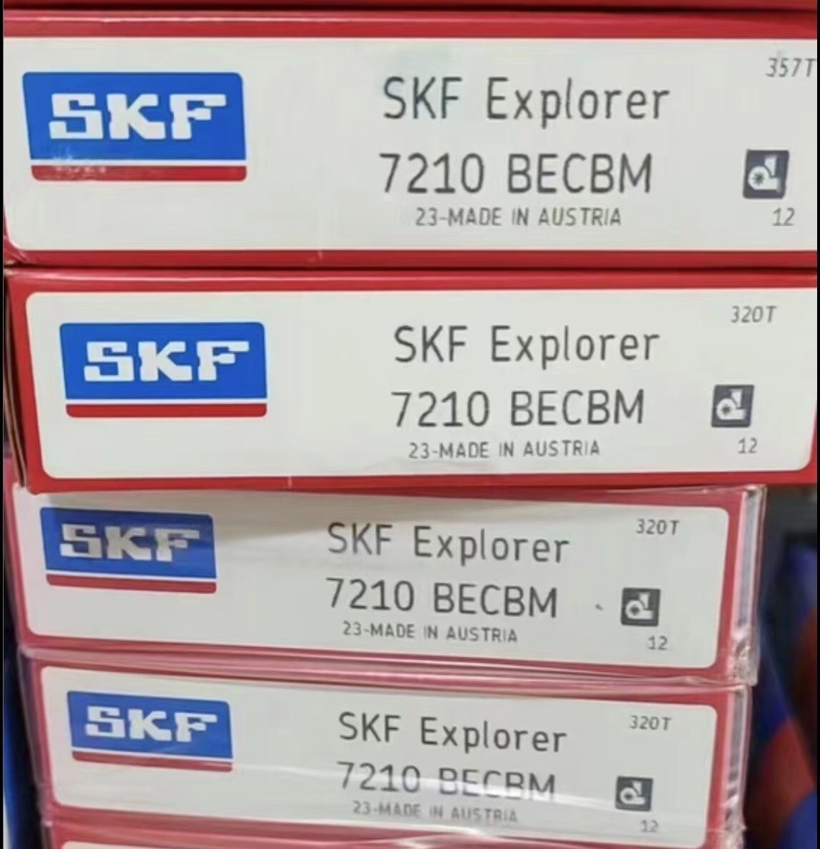 2PCS NEW SKF 7210 BECBM Angular Contact Ball Bearing