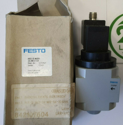 Festo HEE-D-MIDI-24-M12-SA 533767 Solenoid Valve - New/Sealed Worldwide Shipping