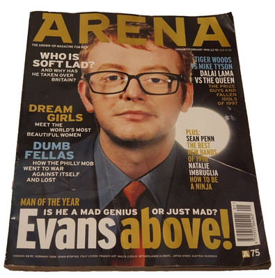 ARENA Men's Magazine January February 1998 No 75 Chris Evans Cover Vintage Retro