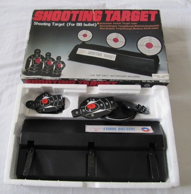 VINTAGE ELECTRONIC SHOOTING TARGET FOR BB GUN C/W TARGETS WORKING IN BOX TAIWAN