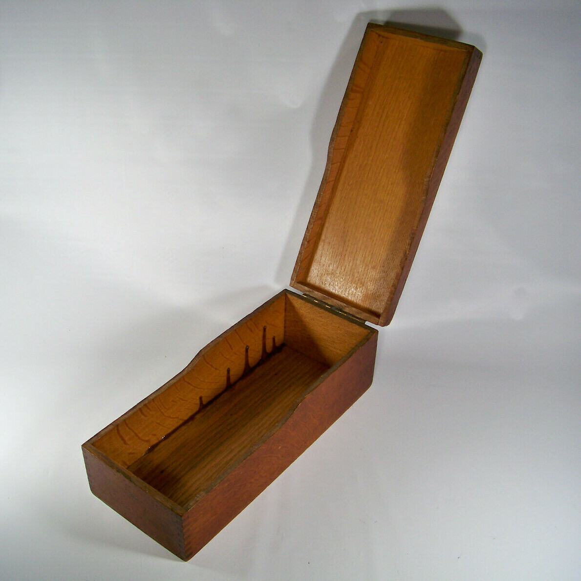 Globe Wooden Dovetailed Card File Catalog Recipe Box Vintage