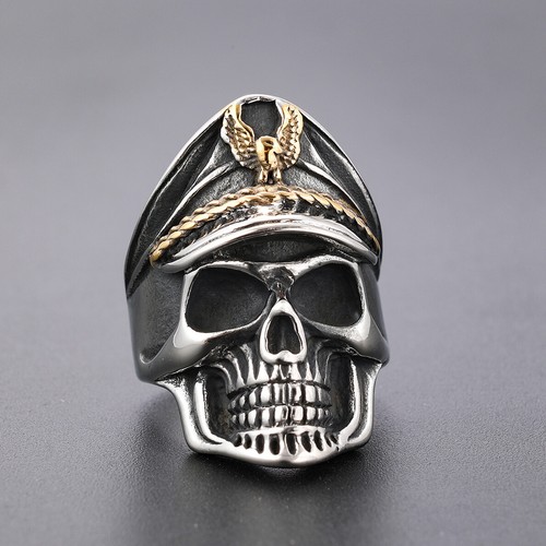 subculture EAGLE SKULL RING/K18×SV950 Viking Tribal Crow Eagle Head Skull Ring Stainless Steel