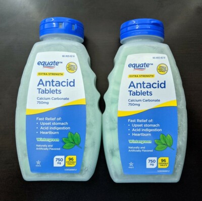 2-PK Equate Antacid Tablets Extra Strength Wintergreen 750mg 96-CT SAME-DAY SHIP
