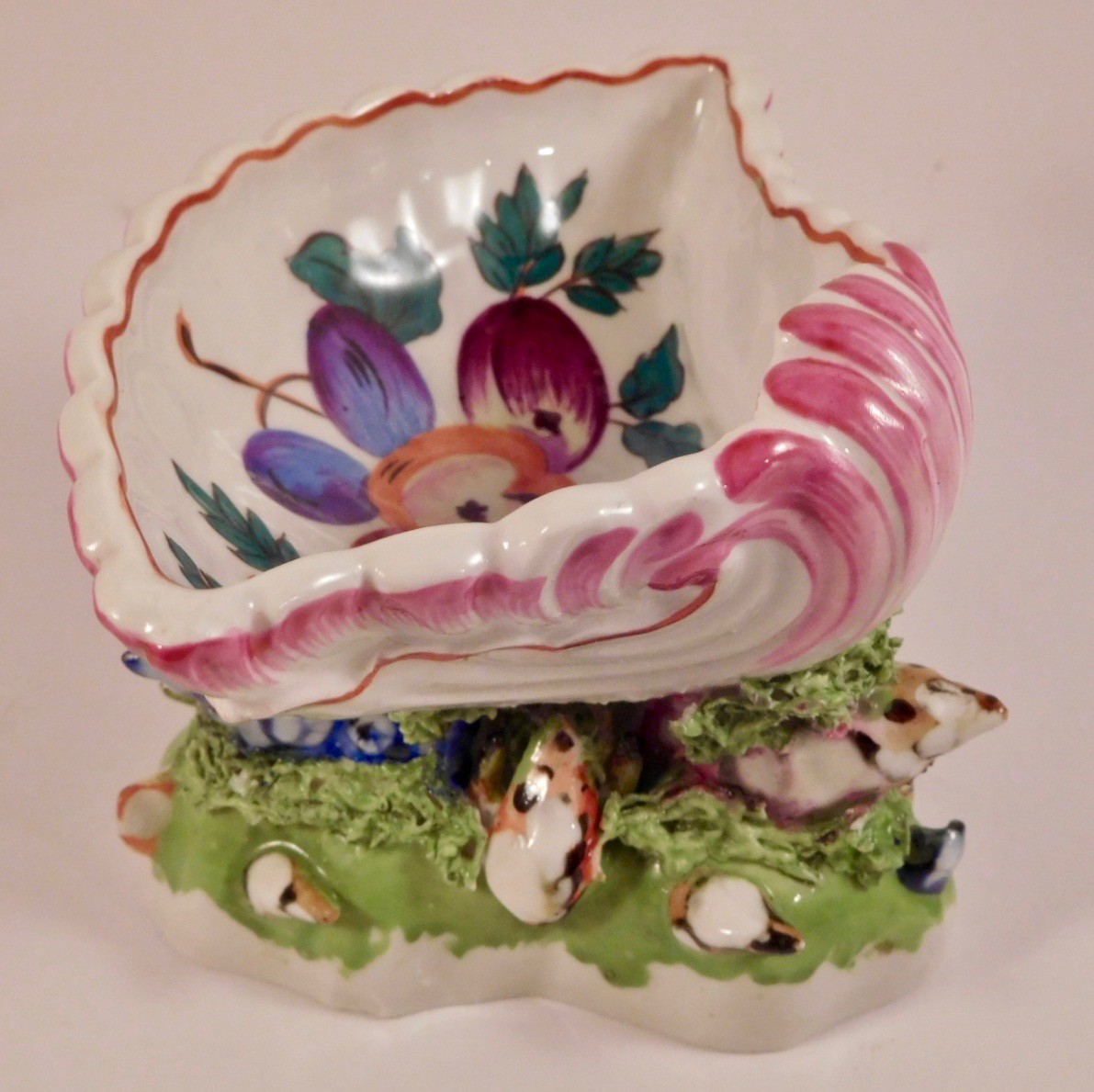 Antique Porcelain Shell form Sweetmeats Dish