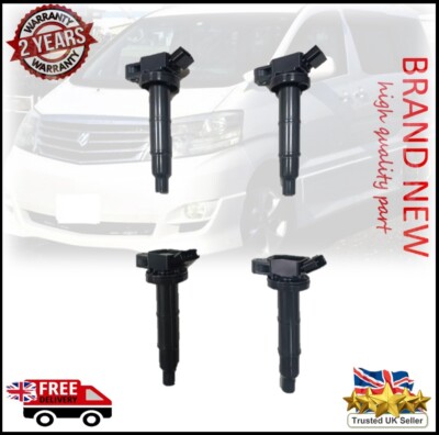 Fits Toyota Alphard 4 X COIL PACKS Coilpack Ignition Coil FULL SET BRAND NEW