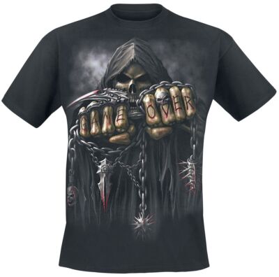 Spiral Game Over Männer T-Shirt schwarz  Männer Everyday Goth, Gothic
