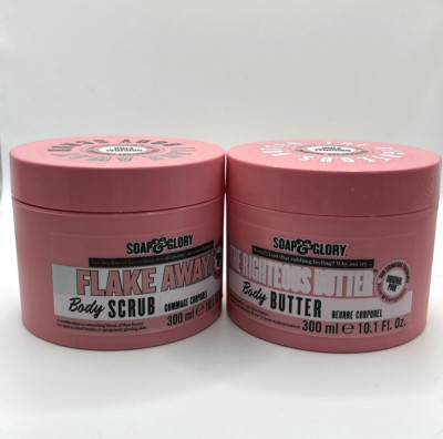 SET  SOAP AND GLORY ''THE RIGHTEOUS BUTTER''  BODY BUTTER AND SCRUB 10.1 FL. OZ