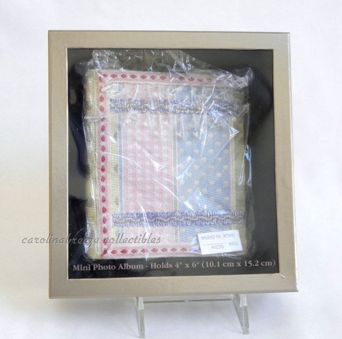 Photo Album Beaded Woven Pastel Patchwork Cover Holds 48 4x6 Pictures NIB