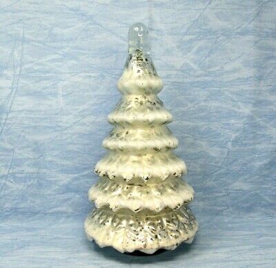Mercury Glass Christmas Tree Figurine Centerpiece Decoration 12