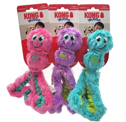 Kong Wubba Octopus (1) Small Squeaky Toss Fetch and Tug Dog 