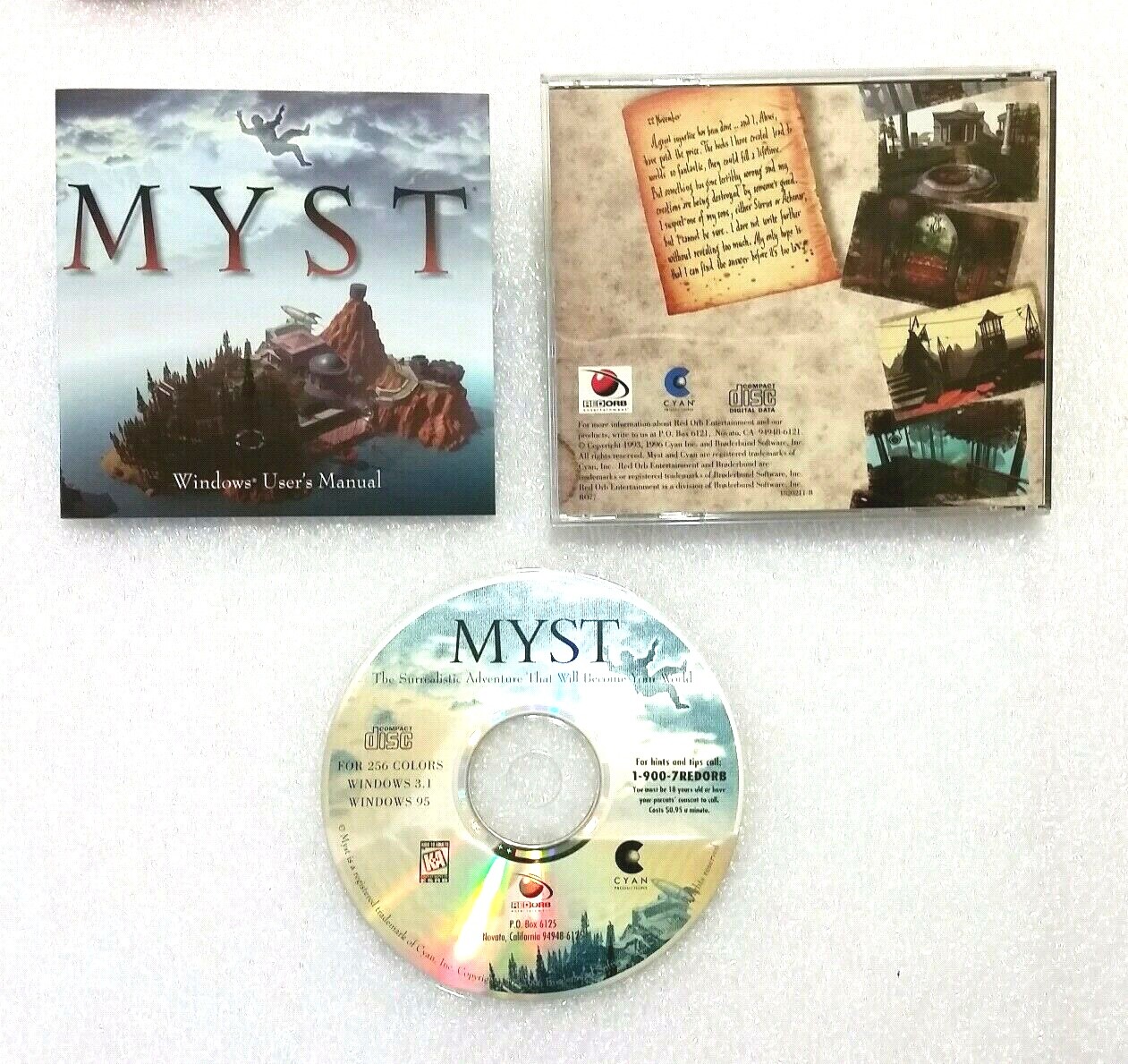 MYST CD-ROM PC Game Software Copyright 1993 / 1996 Vintage MYST CD-ROM PC Game Software Copyright 1993 / 1996 Vintage