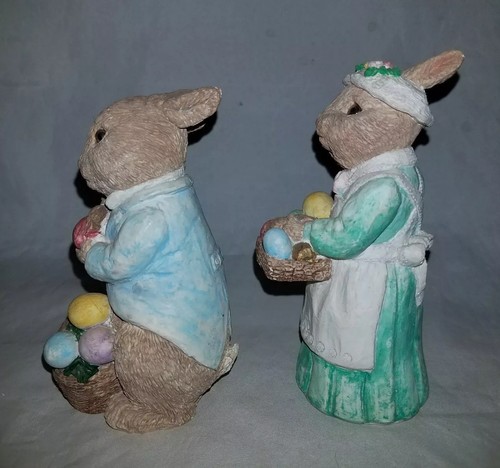 1987 UNITED DESIGN'S PAPA & MOMMA RABBIT SEC 007 003 THE EASTER BUNNY FAMILY VG+