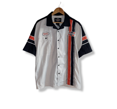Vintage Harley Davidson Button Down Short Sleeve Shirt Size L