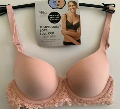 30B Marks & Spencer Body Medium Pink Underwired Soft Full Cup T-Shirt Bra